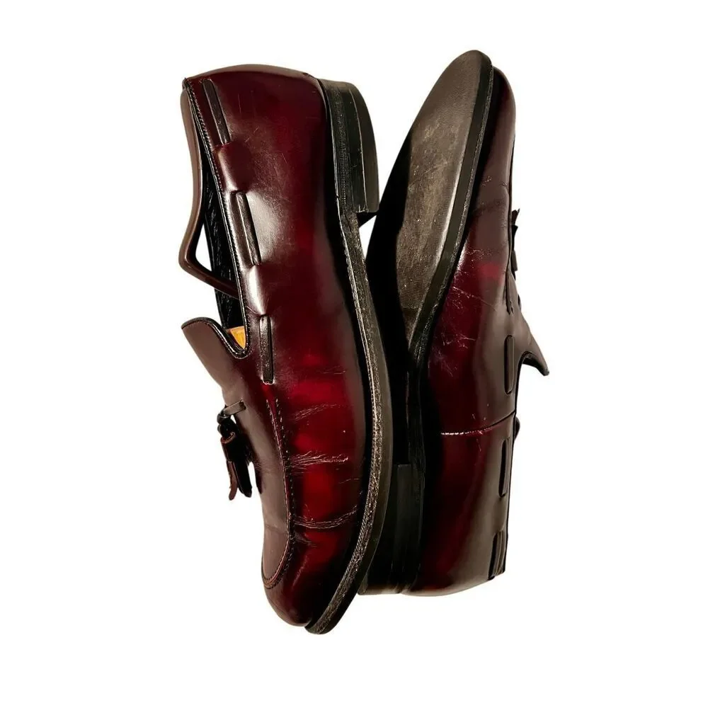 Vintage  Florsheim Cordovan Shell  Imperial  Tuscany Tassel Loafer Size 8.5